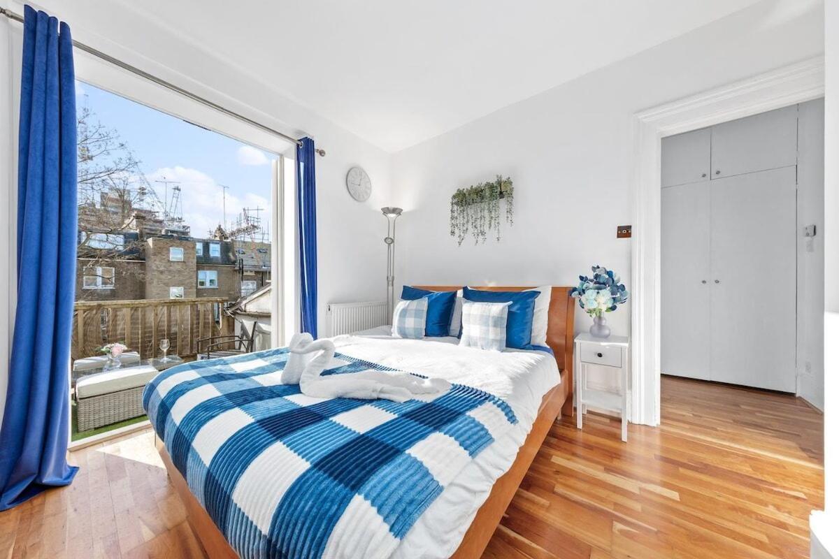 Balcony Blue Theme 1 Bedroom Central London Luxury Flat Near Hyde Park! Accommodates Up To 6! Double Sofa Bed And Next To Station! Ngoại thất bức ảnh
